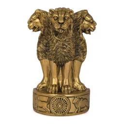 Exotic India Gold-Toned Ashoka Stambh Hollow Wall Hanging-picture-40