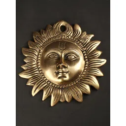 Exotic India Gold-Toned Auspicious Motif Of Sun Wall Hanging-picture-21