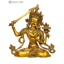Exotic India Gold-Toned Buddha Idol Showpiece-picture-34