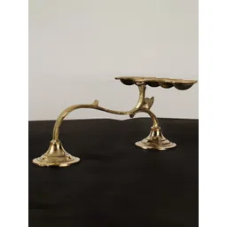 Exotic India Gold Toned Textured Brass Pooja Diya-picture-14