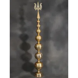 Exotic India Goldtoned Brass Shikhara Of Shiva Temple-picture-33