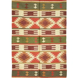 Exotic India Green Geometric Printed Carpet-picture-21