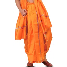 Exotic India Men Art Silk Dhoti and Angavastram image 4