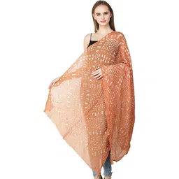 Exotic India Printed Pure Cotton Tie and Dye Dupatta-picture-18