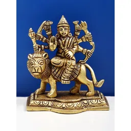 Exotic India Religious Eight Armed Blessing Goddess Durga Idol Showpiece-picture-22