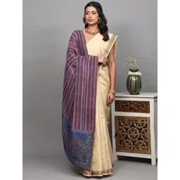 Exotic India Reversible Two Ply Shawl With Woven Stripes And Paisleys Palla From Amritsar-picture-28