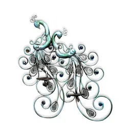 Exotic India Silver-Toned Peacock Wall Hanging-picture-23