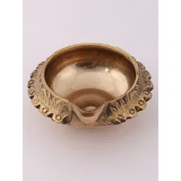 Exotic India Textured Brass Pooja Diya-picture-24
