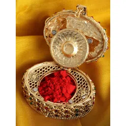 Exotic India Textured Pooja Sindoor Box image 1