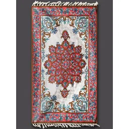 Exotic India White Ethnic Motifs Printed Carpet-picture-37