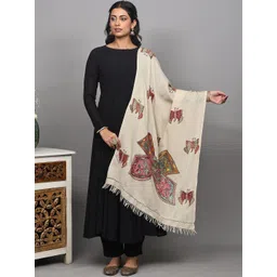 Exotic India Women Ethnic Motifs Embroidered Shawl-picture-36