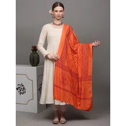 Exotic India Women Ethnic Motifs Lord Ganapati Printed Pure Cotton Shawl-picture-35