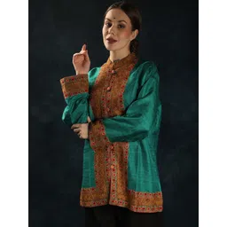 Exotic India Women Floral Longline Tailored Jacket-picture-17