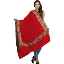 Exotic India Women Paisley Embroidered Shawl-picture-22