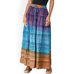 Exotic India Women Printed Pure Cotton A-line Maxi Skirts-picture-24