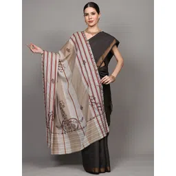 Exotic India Women Striped Embroidered Shawl-picture-24