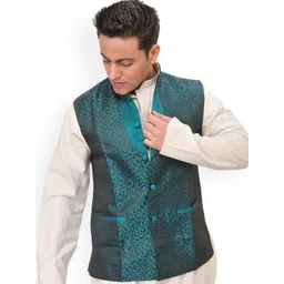 Exotic India Woven-Design Nehru Jacket-picture-40