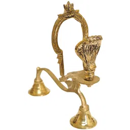 exotic india xotic India Yellow Textured Five-Hooded Serpent Sodash Diya-picture-33