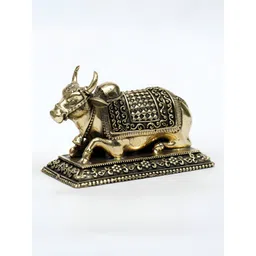 Exotic India Yellow Nandi Statue Religious Idol Showpiece-picture-39