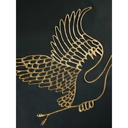 Exotic India Yellow Textured Brass Swan Wall Hanging-picture-37