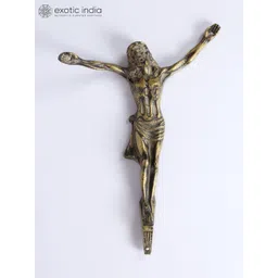 Exotic India Yellow Textured Jesus Christ Wall Hangings-picture-13