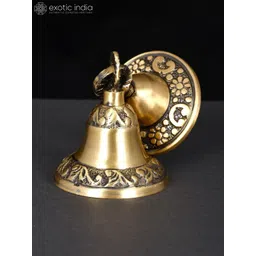 Exotic India Yellow Textured Small Bells Wall Hangings-picture-25