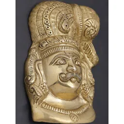 Exotic India Yellow Textured Small Madurai Veeran Wall Hangings-picture-41