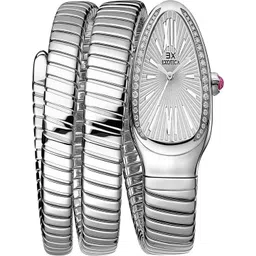 EXOTICA Women Dial & Stainless Steel Bracelet Style Straps Analogue Watch Spiral-001-White-picture-13