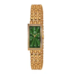 Exotica Fashion Women Brass Dial & Stainless Steel Straps Watch EX-2491-Gold Green-picture-47