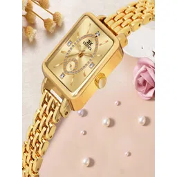 Exotica Fashion Women Brass Embellished Dial & Stainless Steel Bracelet Style Straps Analogue Watch-picture-36