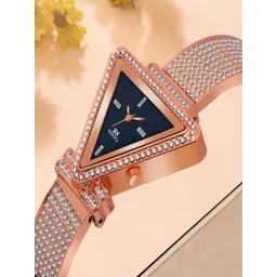 Exotica Fashion Women Embellished Asymmetric Foldover Regular Analogue Watch-EX-6006-RG-picture-25