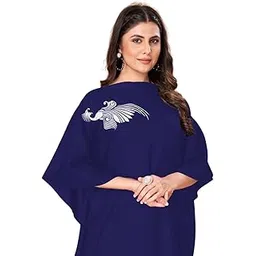 exotix Women’s Viscose Rayon Kaftan Top | Abstract Winged Swirl Graphic Print | Relaxed Fit Boat Neck Casual Wear Kurti for Daily Use Kaftan Stylish Short Length Top-picture-46