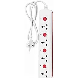 Extension Board 10Amp Output 250 Volts with 2 Mtr Extension Cord & Surge Protector | Master Switch, Safety Shutter, 4 International Sockets | Multi Plug Travel Adapter for Home Appliances-picture-19