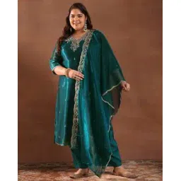 extra love by libas Women Floral Embroidered Kurta Set-picture-49