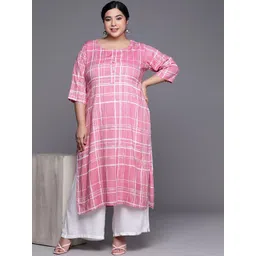 EXTRA LOVE BY LIBAS Women Plus Size Printed Kurta-picture-38
