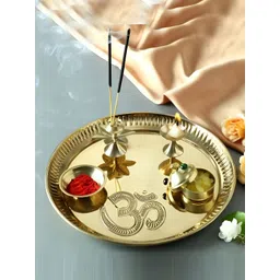 Extreme Karigari 5 Pieces Brass Pooja Thali Set-picture-33
