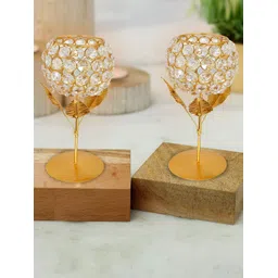 Extreme Karigari Gold-Toned & White 2 Pieces Candle Holders-picture-12