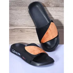 EXTRIMOS Men Colourblocked Adjustable Strap Lightweight Synthetic Sliders-picture-24