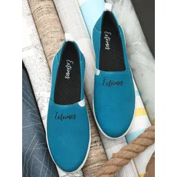 EXTRIMOS Men Navy Blue Printed Slip-On Sneakers-picture-12