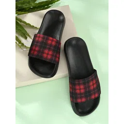 EXTRIMOS Men Red & Black Printed Sliders-picture-33