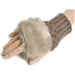 Exuberance Faux Rabbit Fur Mittens Women Gloves knitted Arm Fingerless Warmer Winter Knitted Gloves-picture-39
