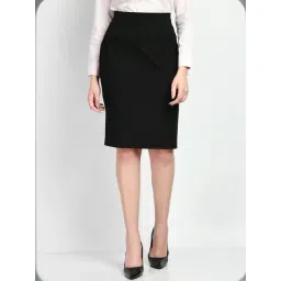 Exude Black Plain Skirt-picture-39