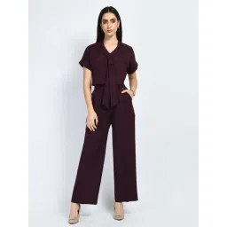 Exude Women Wine Regular Fit Formal Suits-picture-39