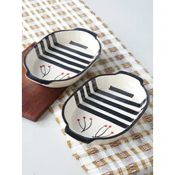 Eyaas White & Black Printed Ceramic BakingDish-picture-24