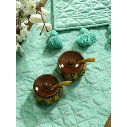 eyda Green Solid Quilted Table Runners-picture-19