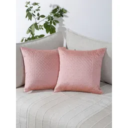 eyda Pink & Silver-Toned 2-Pieces Embellished Square Cushion Covers-picture-14