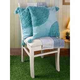 eyda Turquoise Blue Set of 2 Embroidered Velvet Square Cushion Covers-picture-29