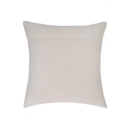 eyda White & Yellow 2 Pieces Cotton Embroidered Square Cushion Covers image 5