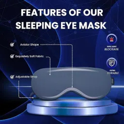 Eyes Mask & Sleeping Ear Plugs Set for Sleep, Meditation, Study & Bathing - 20 dB Noise Reduction for Adults & Kids – Perfect for Meditation, Study, Travel, and Relaxation (Eyes Mask Grey - 1 Pair Soft Foam Sky Blue) (green, One Size) image 5