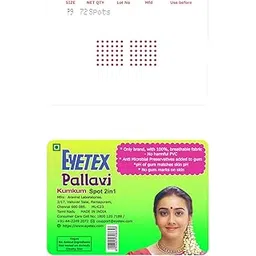 Eyetex Pallavi Sticker Bindi/Pottu|Round|Aloe Vera & Papaya Extracts|Breathable Non-Irritating Velvet Fabric|P9|Light Maroon|20 Flaps-picture-16